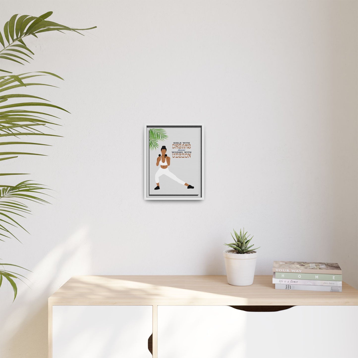 Run Fit Framed Canvas Art | Motivational Wall Decor for Fitness Enthusiasts