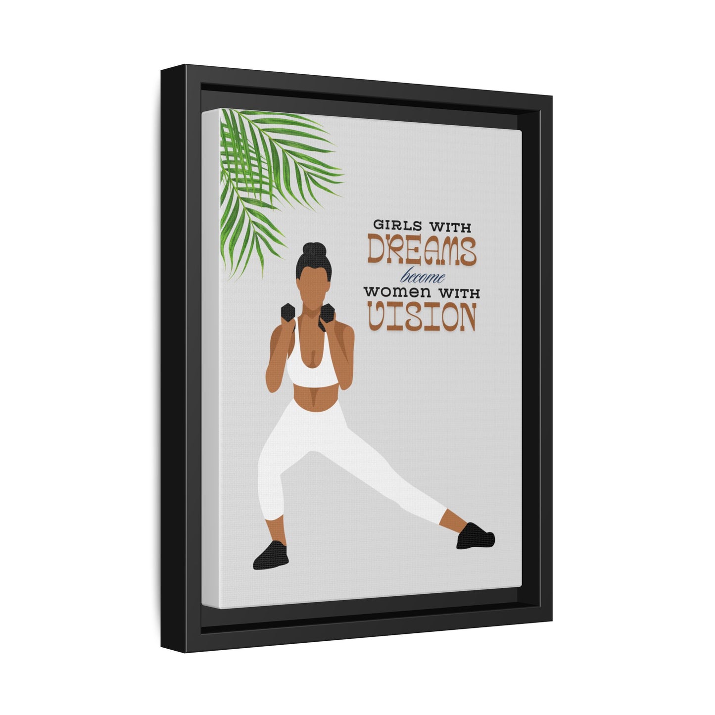 Run Fit Framed Canvas Art | Motivational Wall Decor for Fitness Enthusiasts