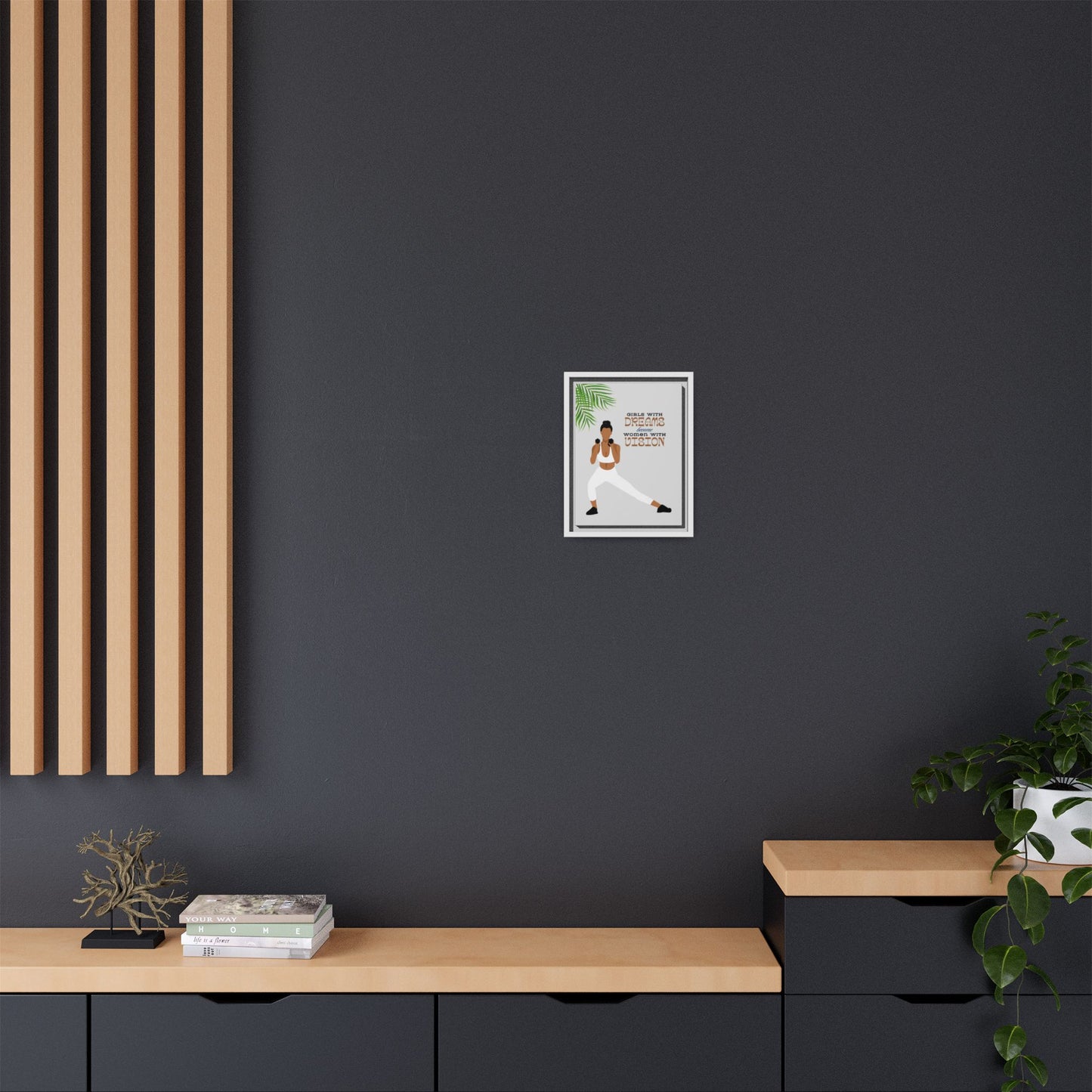 Run Fit Framed Canvas Art | Motivational Wall Decor for Fitness Enthusiasts