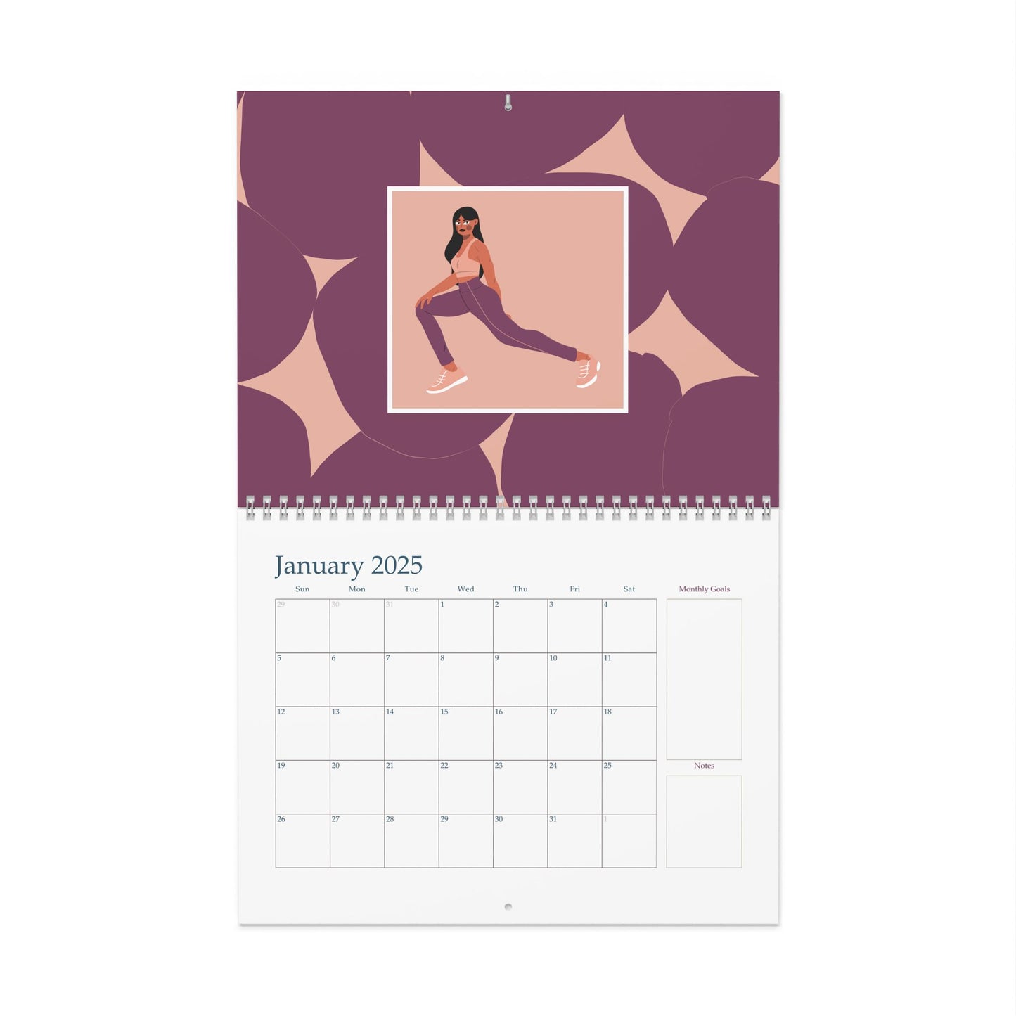 Motivational Wall Calendar 2025 - Fitness Goals & Inspiration