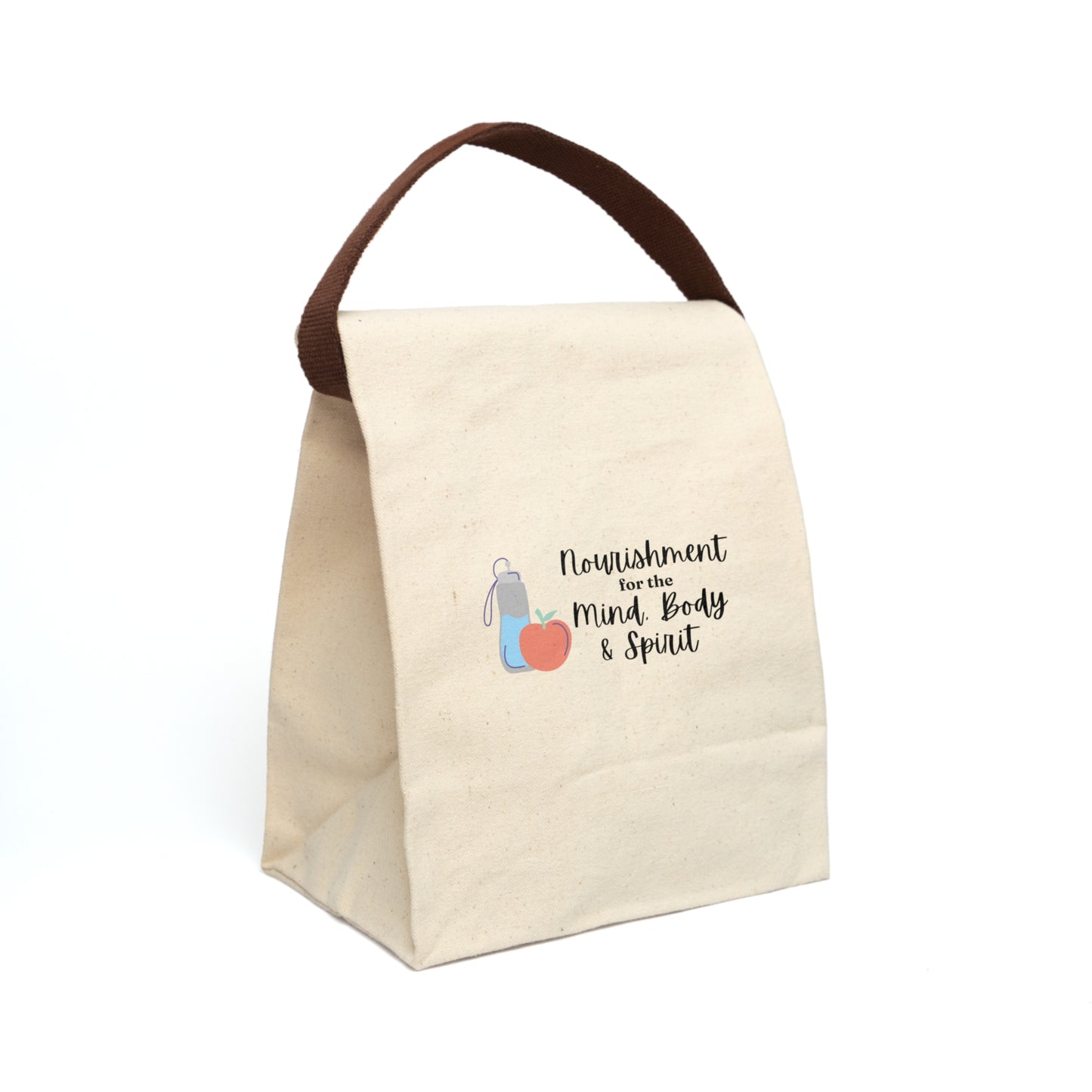 Nourishment Canvas Lunch Bag with Strap - Sustainable Food Carrier for Mind, Body & Spirit