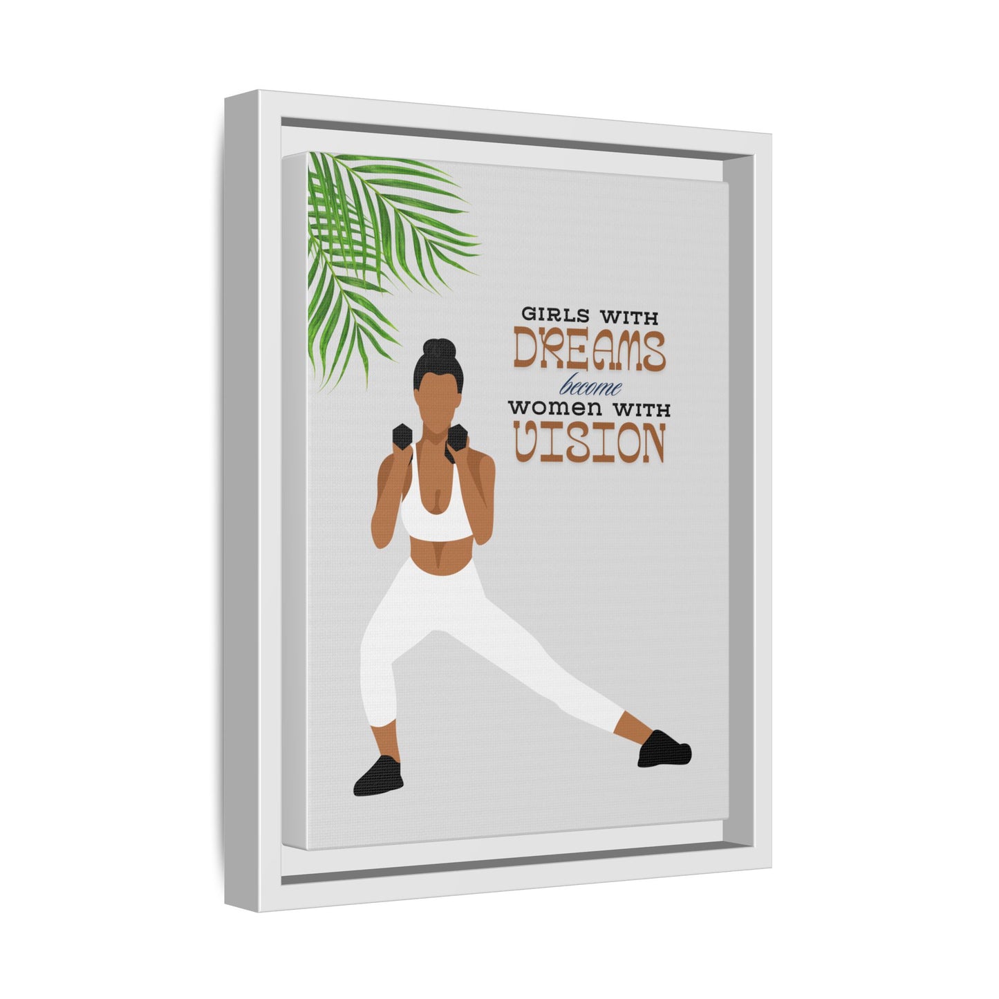 Run Fit Framed Canvas Art | Motivational Wall Decor for Fitness Enthusiasts