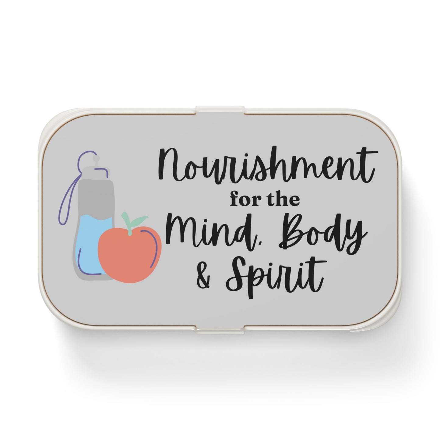 Mind, Body & Spirit Bento Lunch Box - Nourishment Container for Healthy Eating