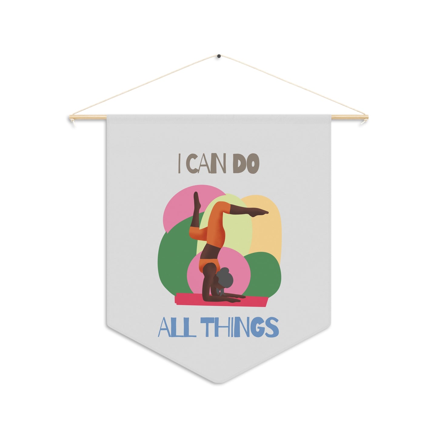 Inspirational Pennant Wall Hanging - "I Can Do All Things" - Motivational Decor for Fitness Enthusiasts
