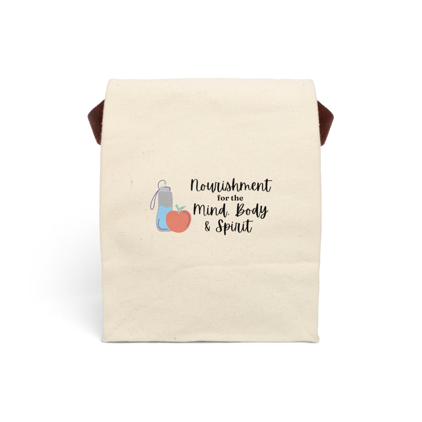 Nourishment Canvas Lunch Bag with Strap - Sustainable Food Carrier for Mind, Body & Spirit
