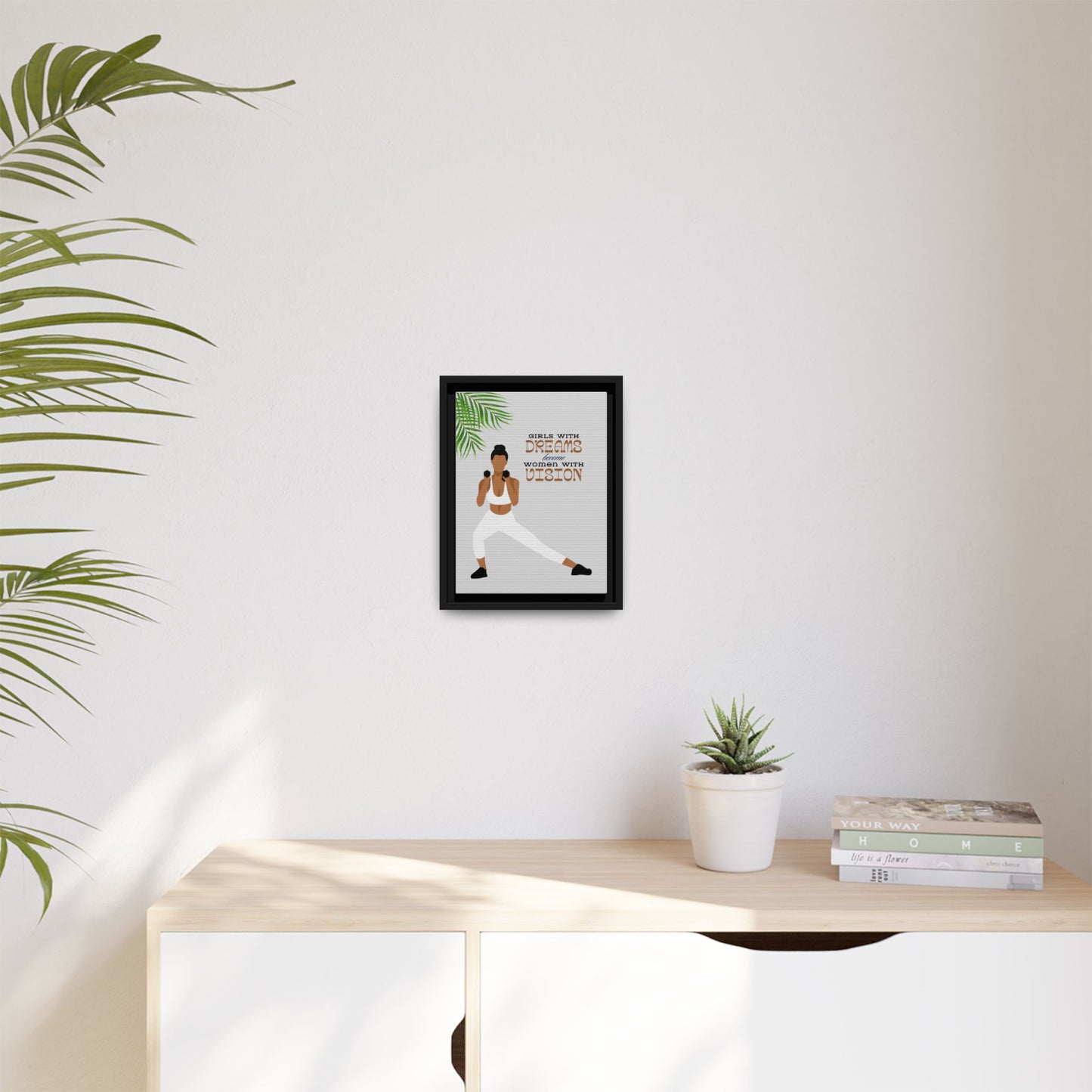 Run Fit Framed Canvas Art | Motivational Wall Decor for Fitness Enthusiasts