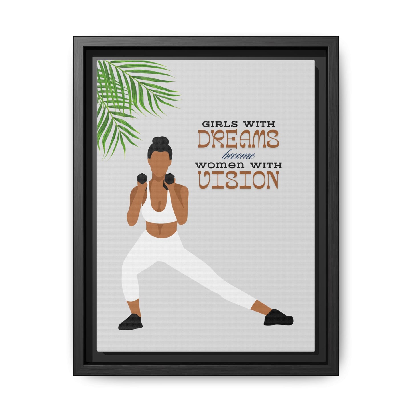 Run Fit Framed Canvas Art | Motivational Wall Decor for Fitness Enthusiasts