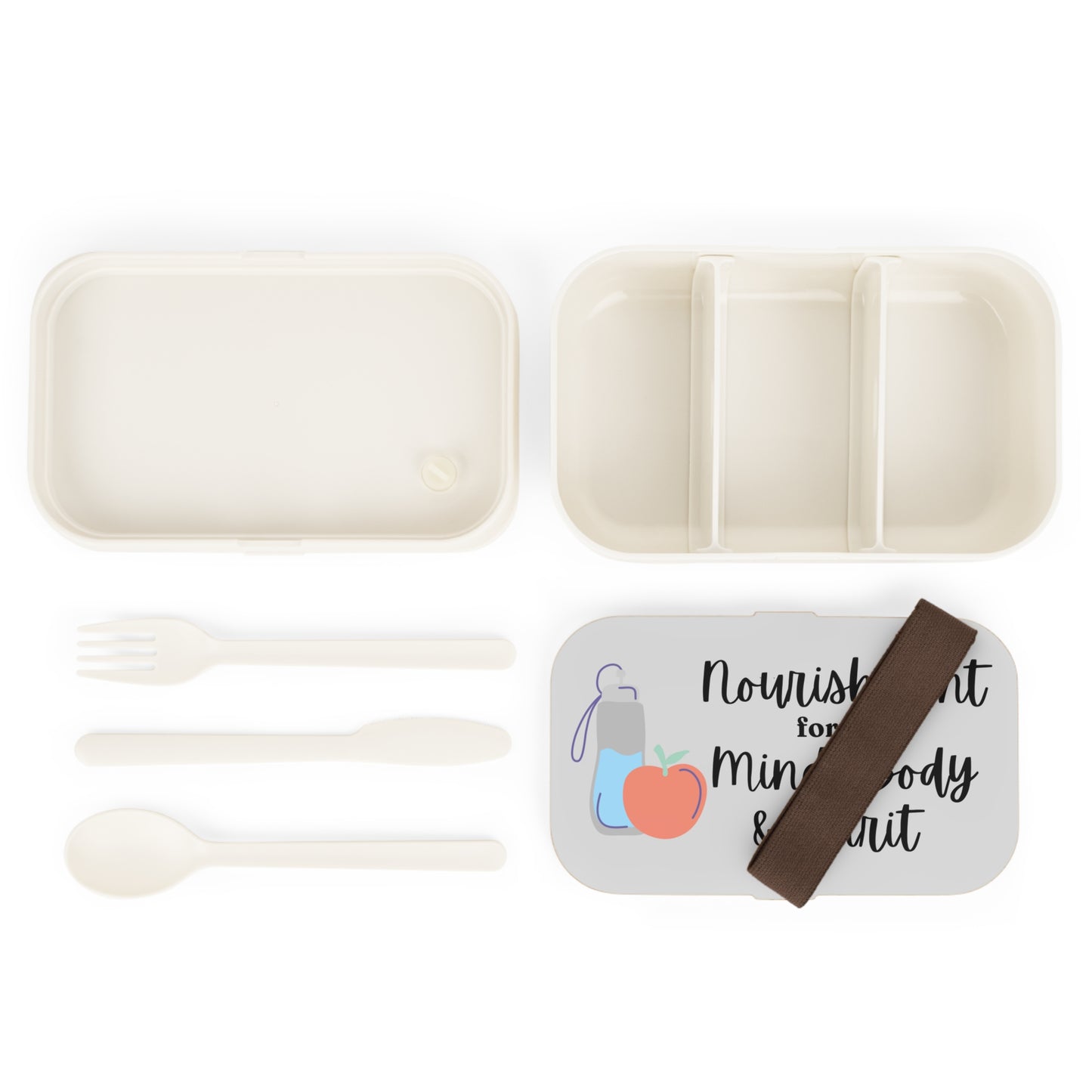 Mind, Body & Spirit Bento Lunch Box - Nourishment Container for Healthy Eating