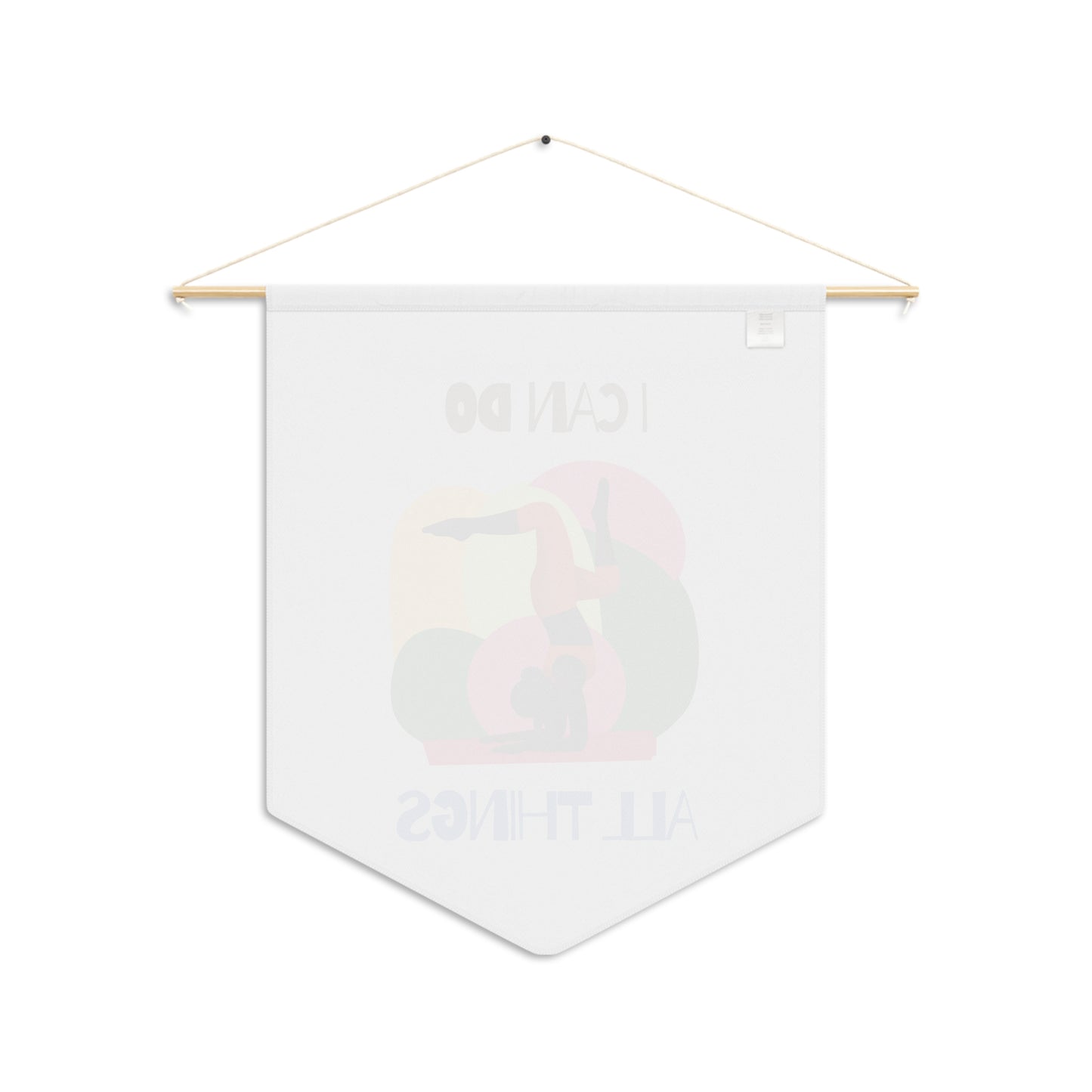 Inspirational Pennant Wall Hanging - "I Can Do All Things" - Motivational Decor for Fitness Enthusiasts
