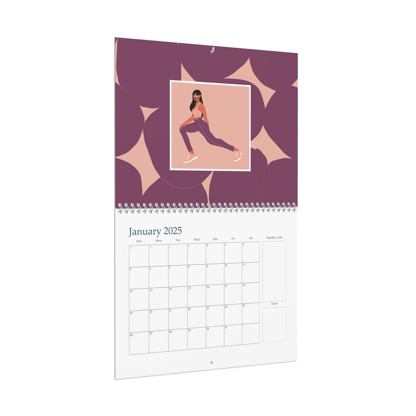 Motivational Wall Calendar 2025 - Fitness Goals & Inspiration